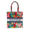 Image sur AIR CARAIBES - Sac Cabas Coton et Pochette Fly me to the sun - Design 7 couleurs