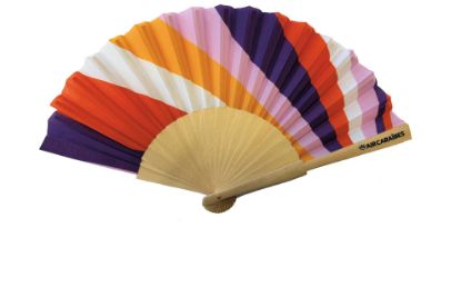 Agrandir l'image de AIR CARAIBES - éventail rouge et jaune Image de AIR CARAIBES - éventail rouge et jaune