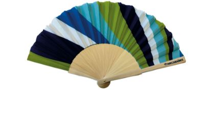 Agrandir l'image de AIR CARAIBES - éventail bleu et vert Image de AIR CARAIBES - éventail bleu et vert