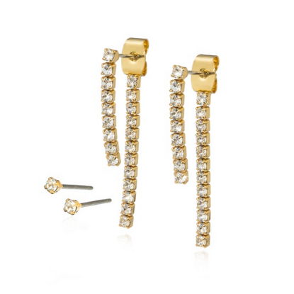 Image de ZAZA & LILI - BOUCLES D’OREILLES SUBTLE MULTI – Plaqué or