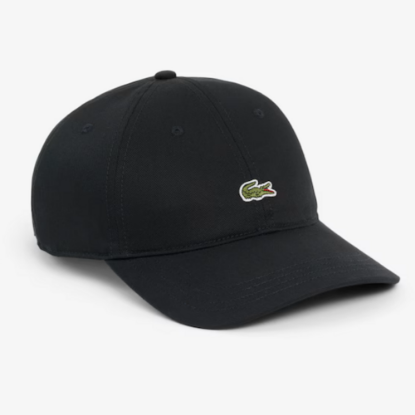 Image de LACOSTE - Casquette en twill de coton unisexe noire